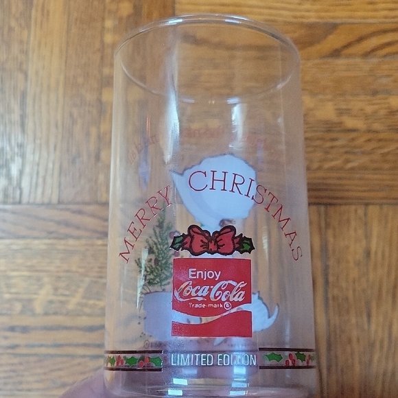 Vintage Holiday Coca Cola 3 Piece Glass Set - Picture 5 of 6
